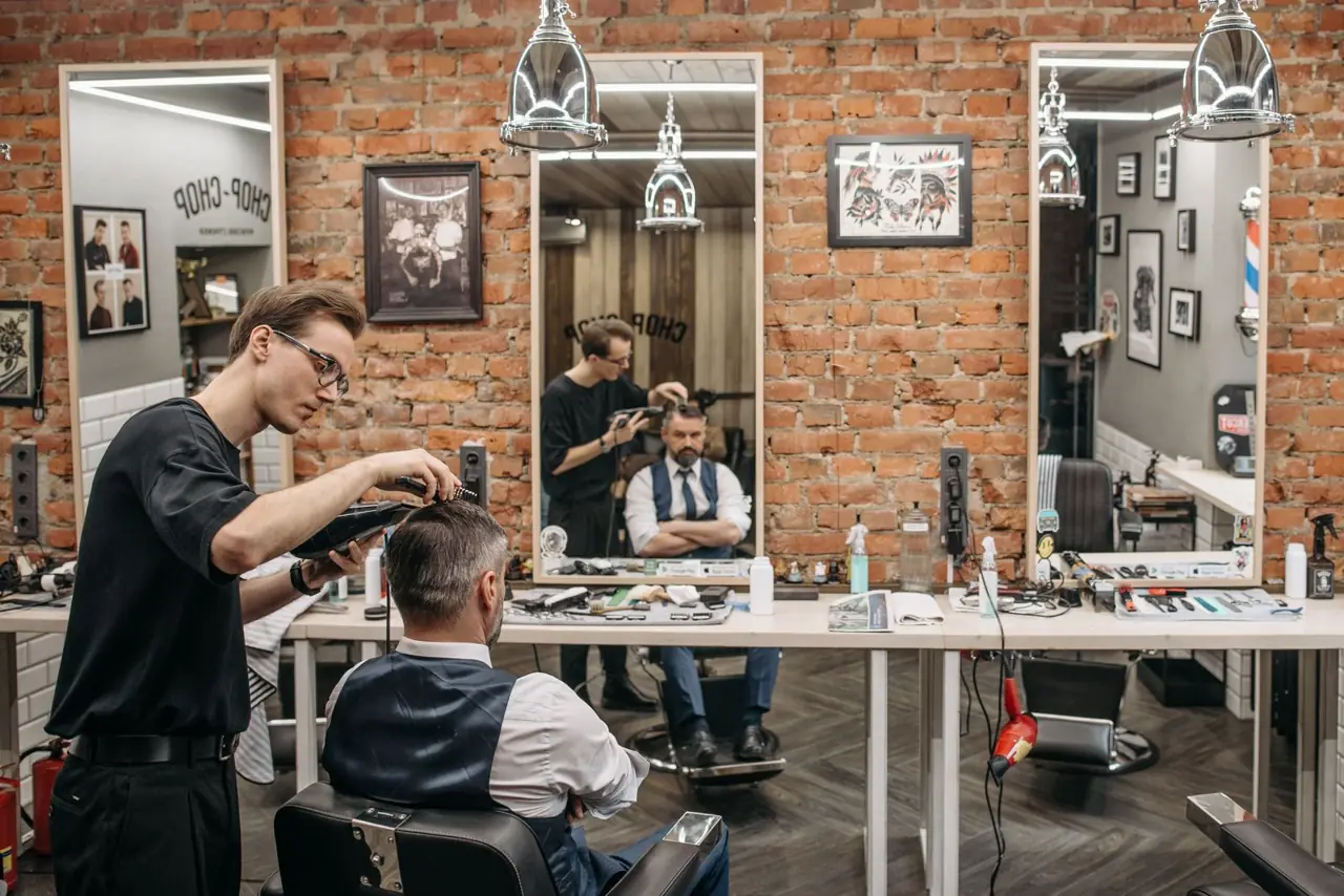 Stylists at work in a modern salon